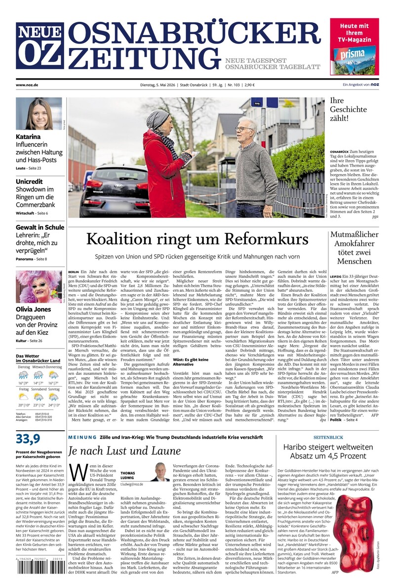 Neue Osnabrücker Zeitung - Stadt Osnabrück - 05.05.2026