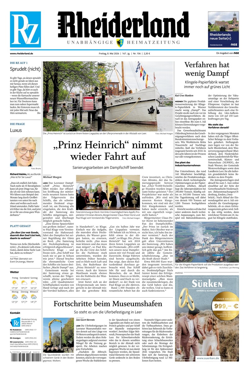 Rheiderland Zeitung - 08.05.2026