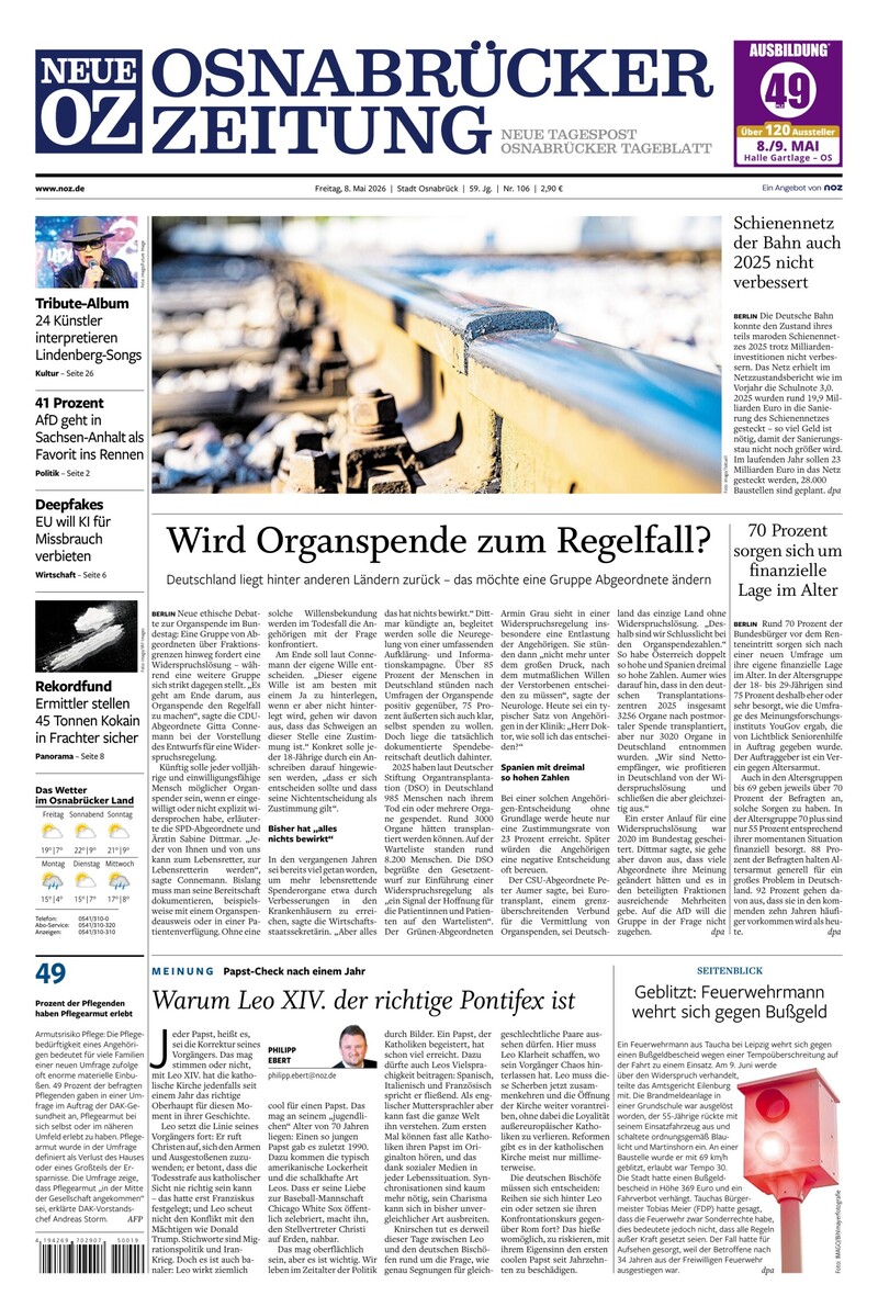 Neue Osnabrücker Zeitung - Stadt Osnabrück - 08.05.2026