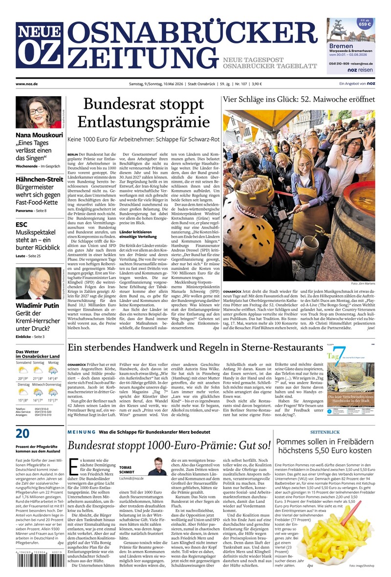Neue Osnabrücker Zeitung - Stadt Osnabrück - 09.05.2026