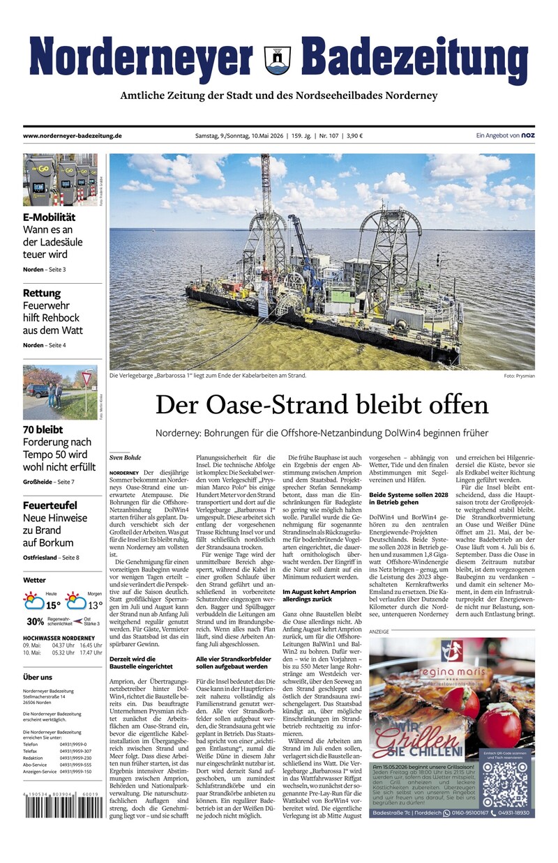 Norderneyer Badezeitung - 09.05.2026