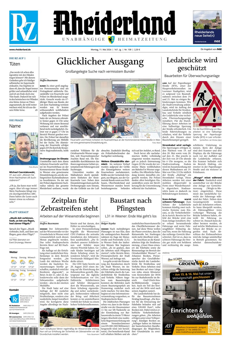 Rheiderland Zeitung - 11.05.2026