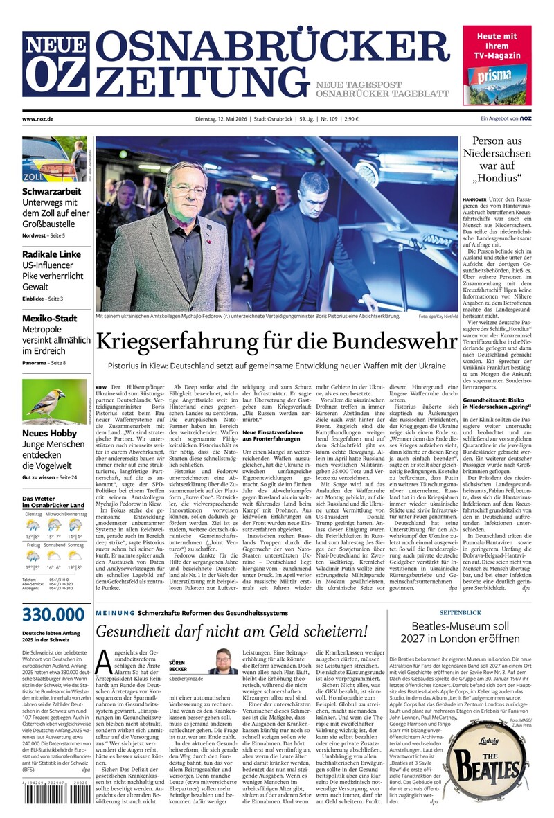 Neue Osnabrücker Zeitung - Stadt Osnabrück - 12.05.2026