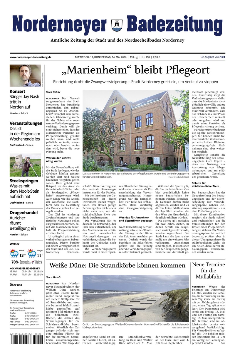 Norderneyer Badezeitung - 13.05.2026