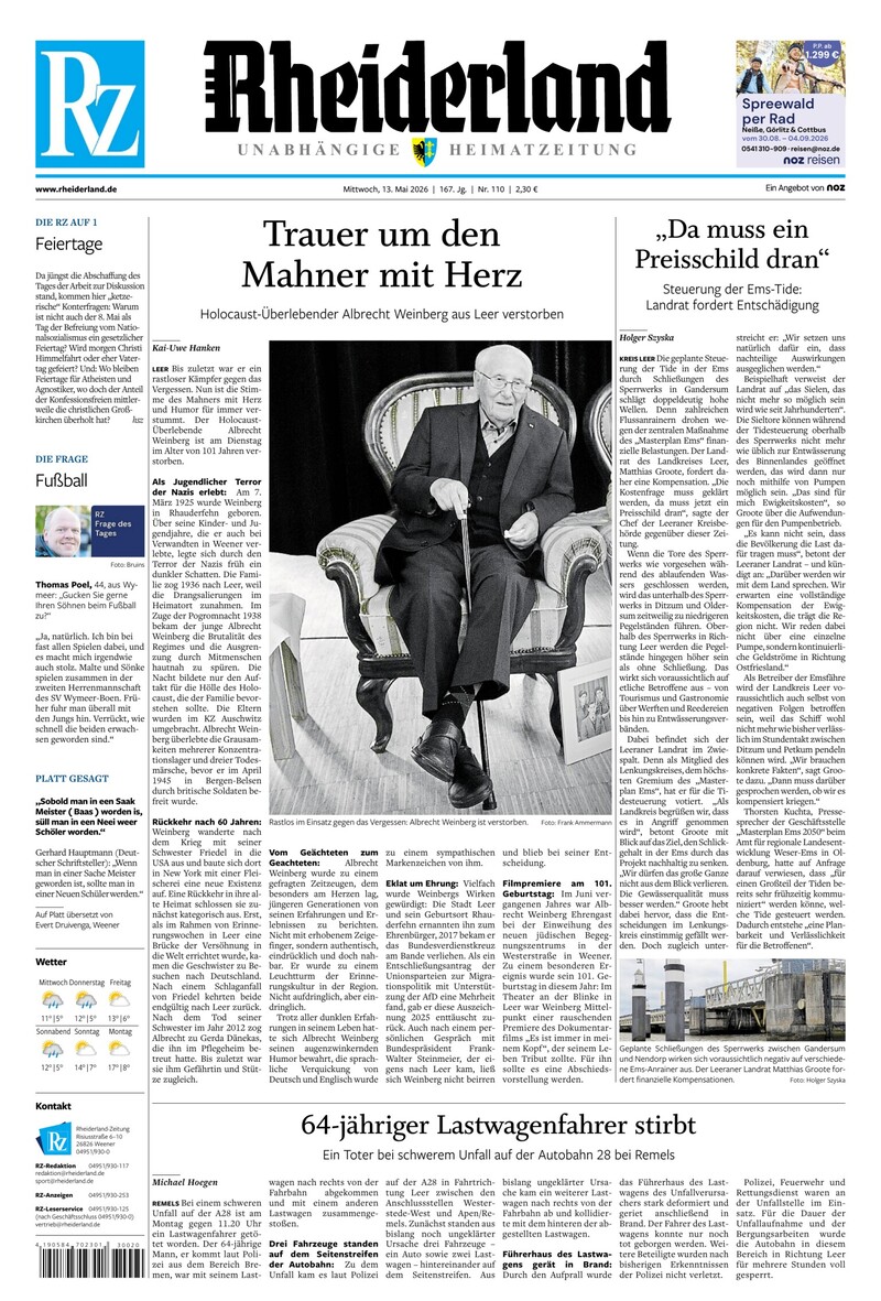 Rheiderland Zeitung - 13.05.2026