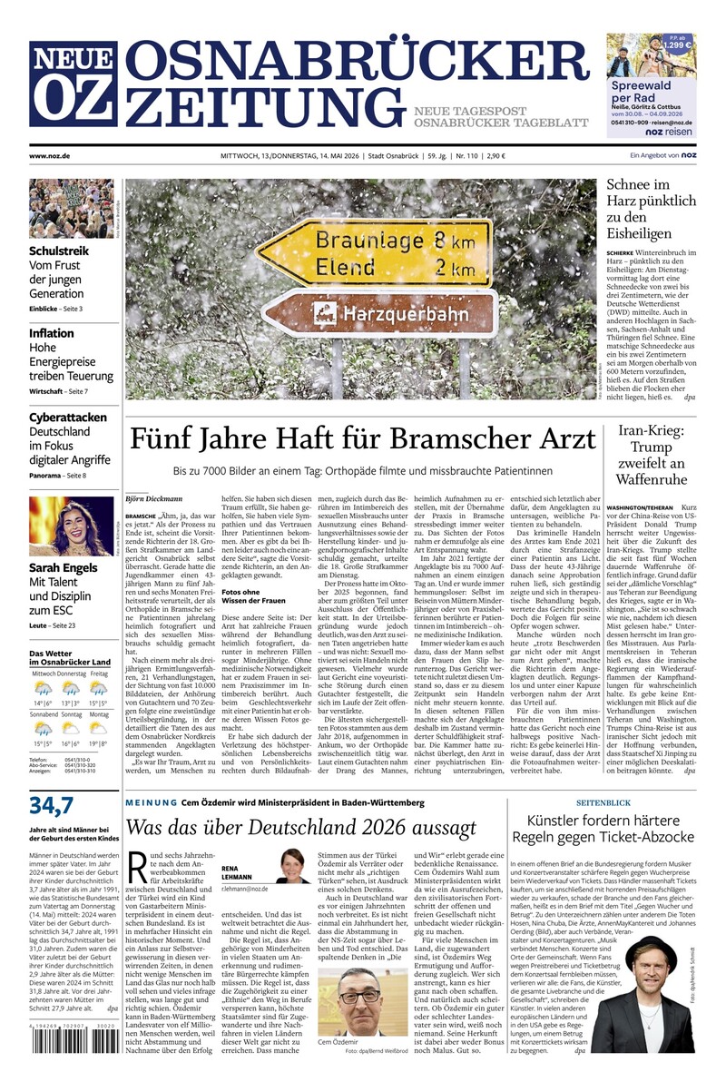 Neue Osnabrücker Zeitung - Stadt Osnabrück - 13.05.2026