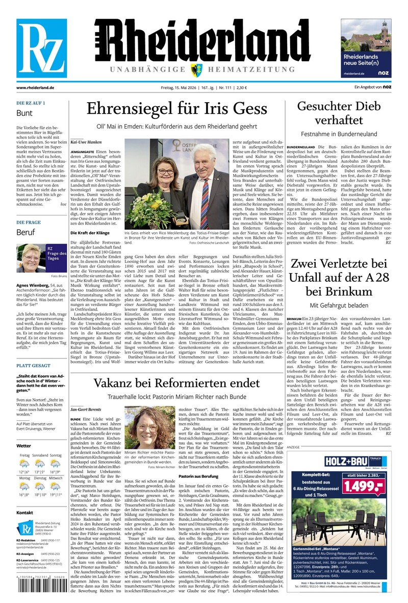 Rheiderland Zeitung - 15.05.2026