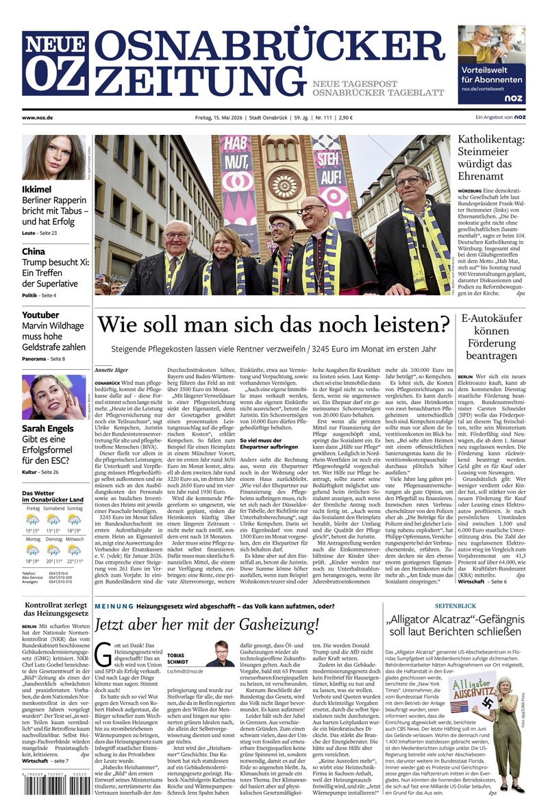 Neue Osnabrücker Zeitung - Stadt Osnabrück - 15.05.2026