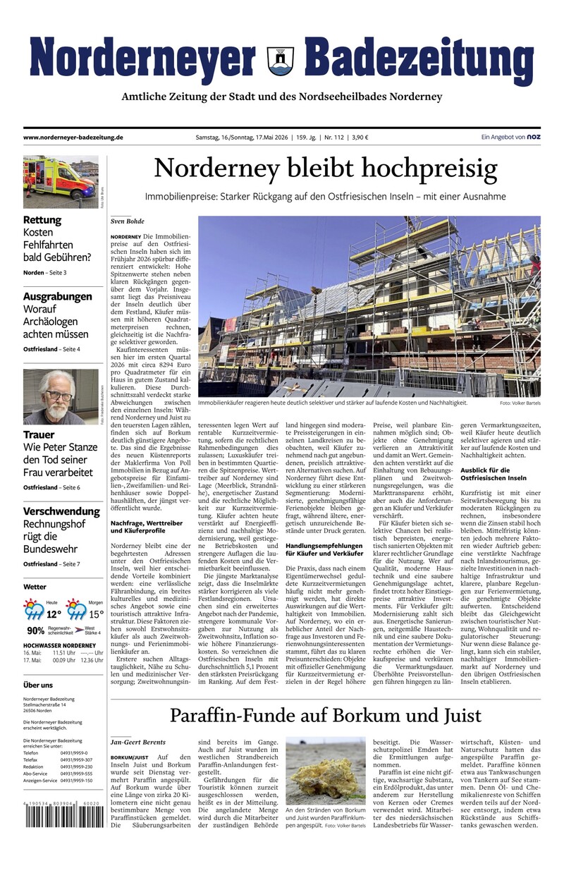 Norderneyer Badezeitung - 16.05.2026