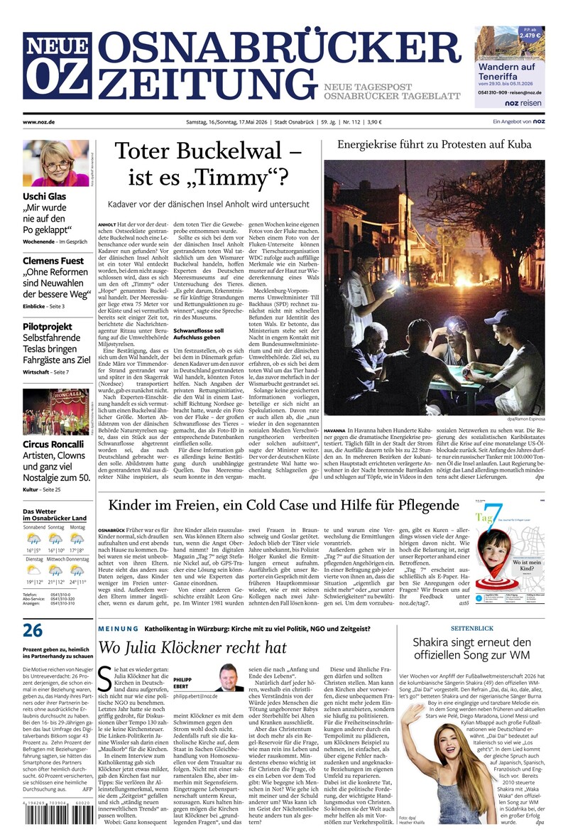 Neue Osnabrücker Zeitung - Stadt Osnabrück - 16.05.2026