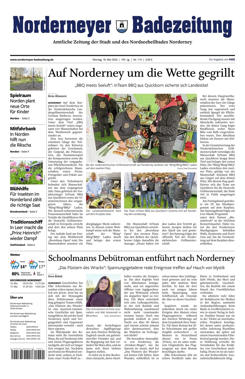 Norderneyer Badezeitung - 18.05.2026