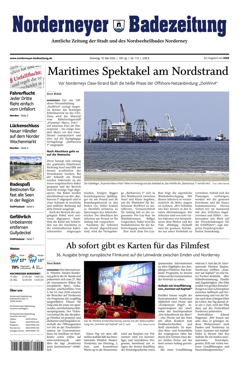 Norderneyer Badezeitung - 19.05.2026
