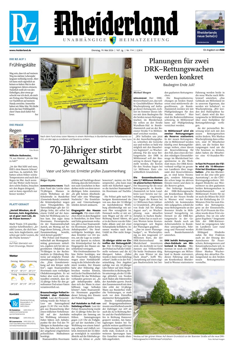 Rheiderland Zeitung - 19.05.2026