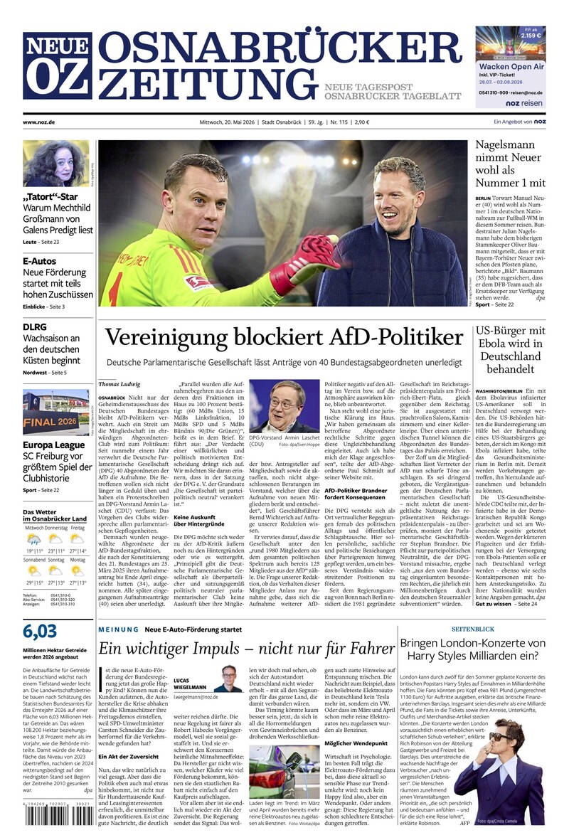 Neue Osnabrücker Zeitung - Stadt Osnabrück - 20.05.2026