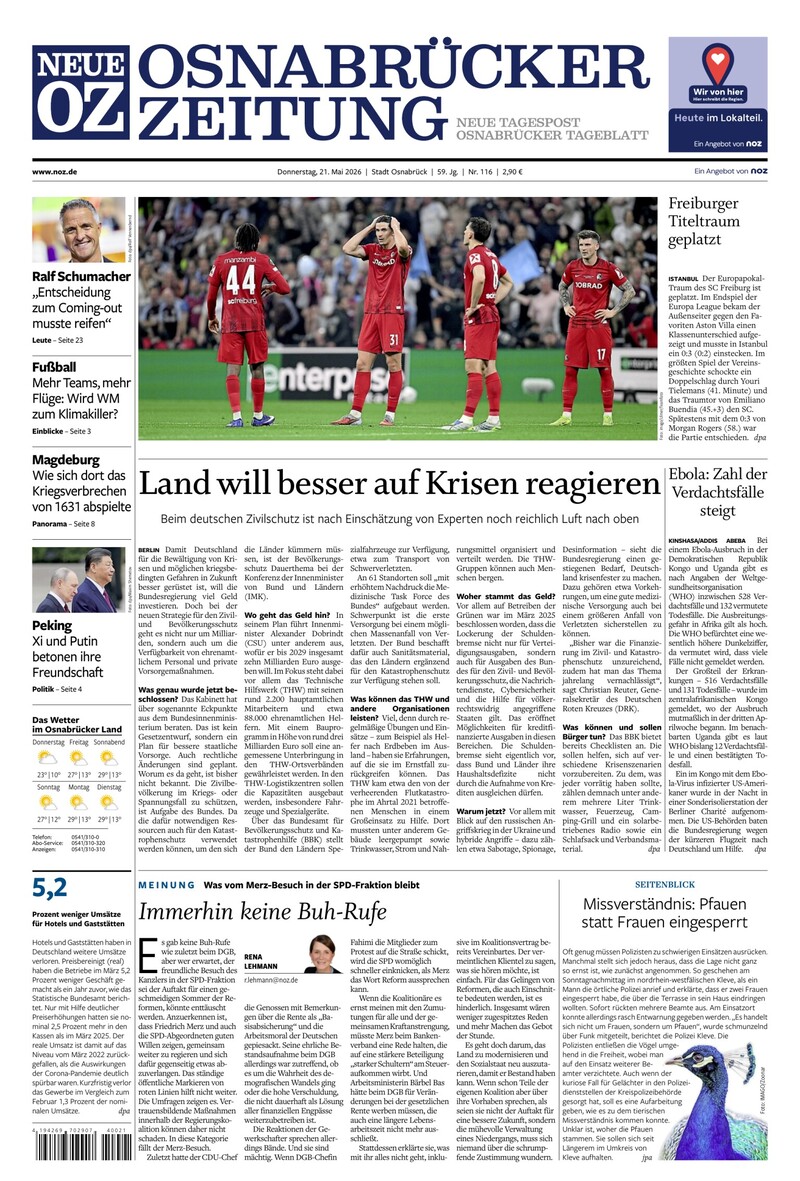 Neue Osnabrücker Zeitung - Stadt Osnabrück - 21.05.2026