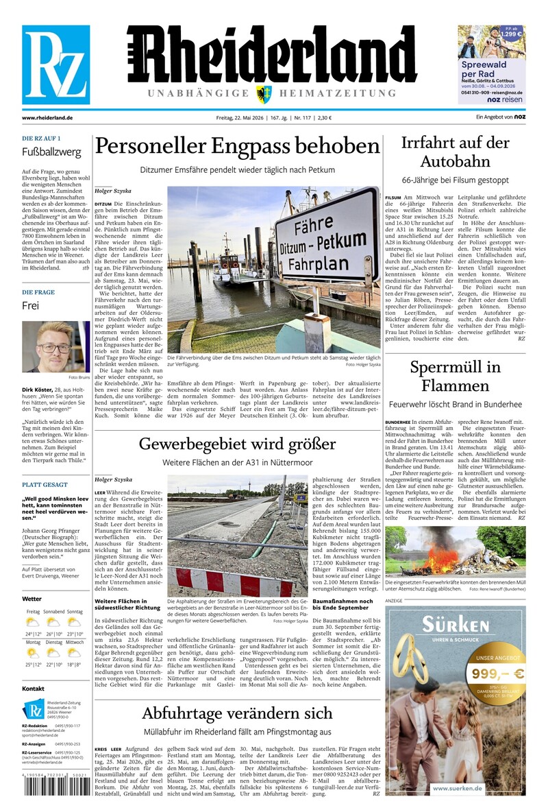 Rheiderland Zeitung - 22.05.2026