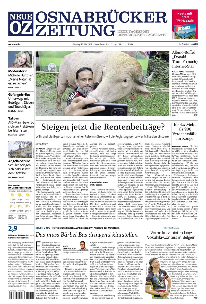 Neue Osnabrücker Zeitung - Stadt Osnabrück - 26.05.2026