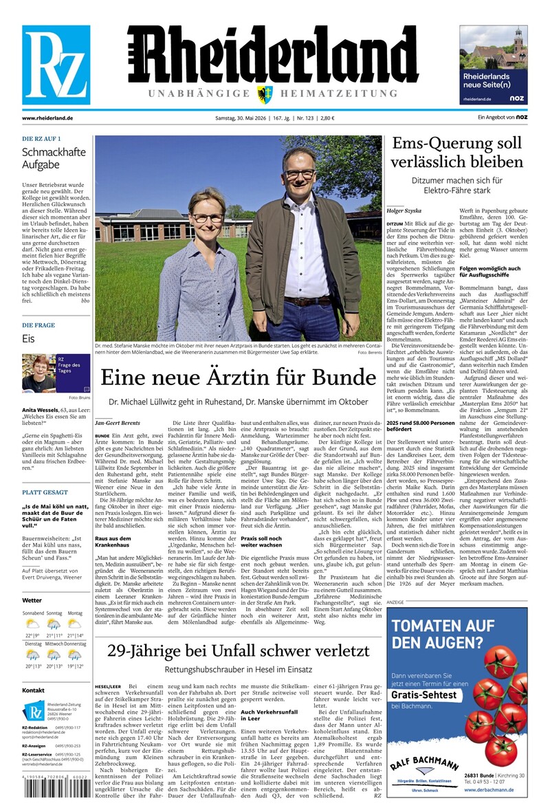 Rheiderland Zeitung - 30.05.2026