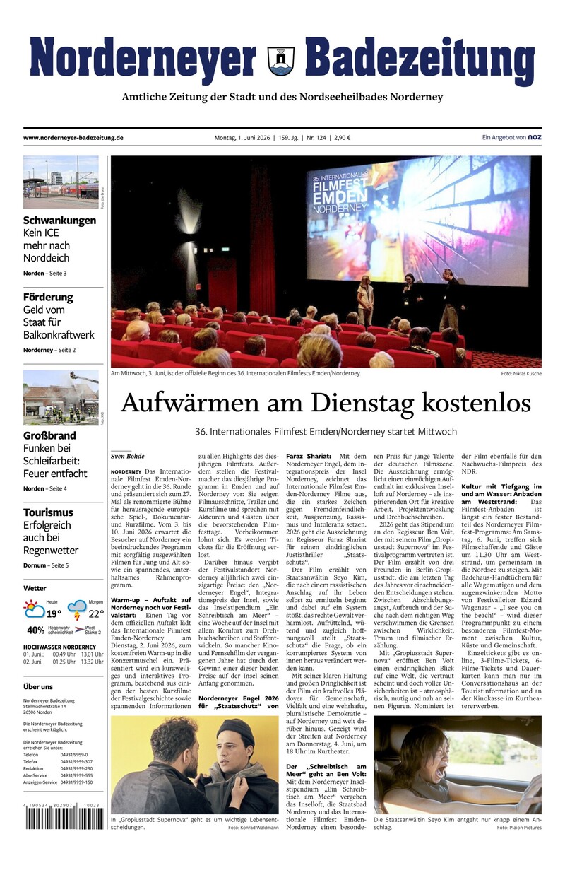 Norderneyer Badezeitung - 01.06.2026