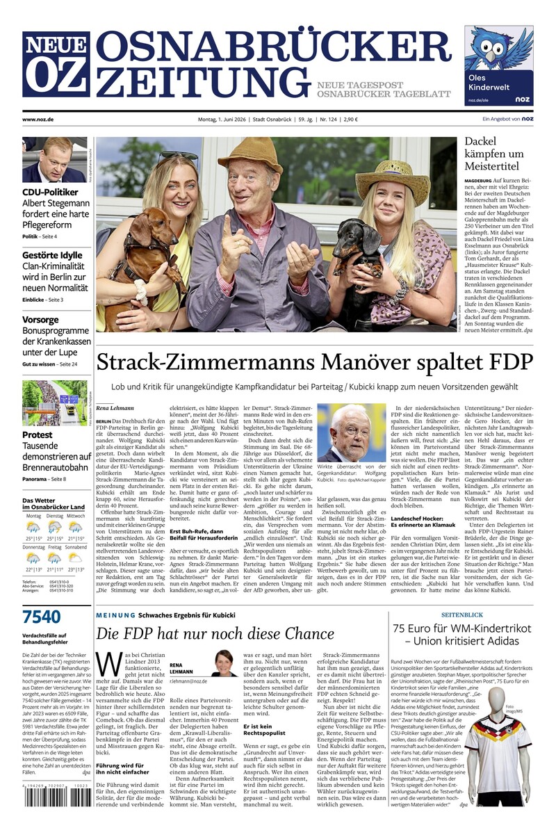 Neue Osnabrücker Zeitung - Stadt Osnabrück - 01.06.2026
