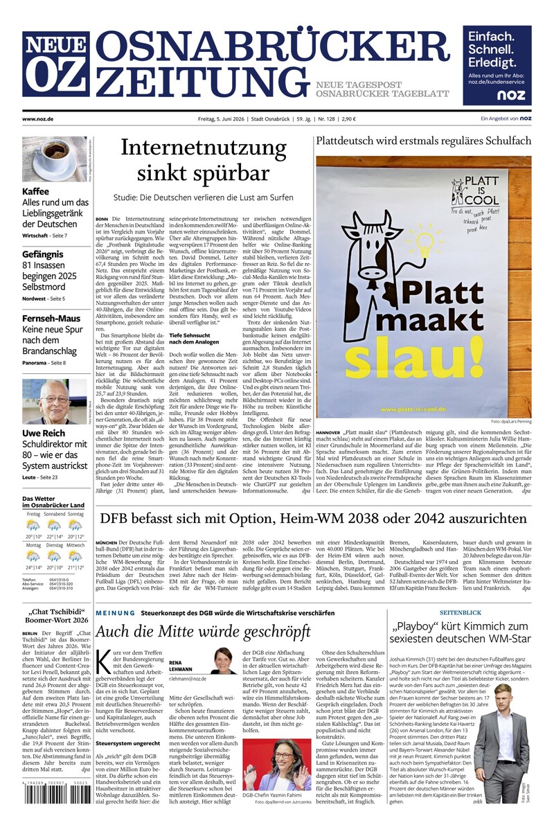 Neue Osnabrücker Zeitung - Stadt Osnabrück - 05.06.2026