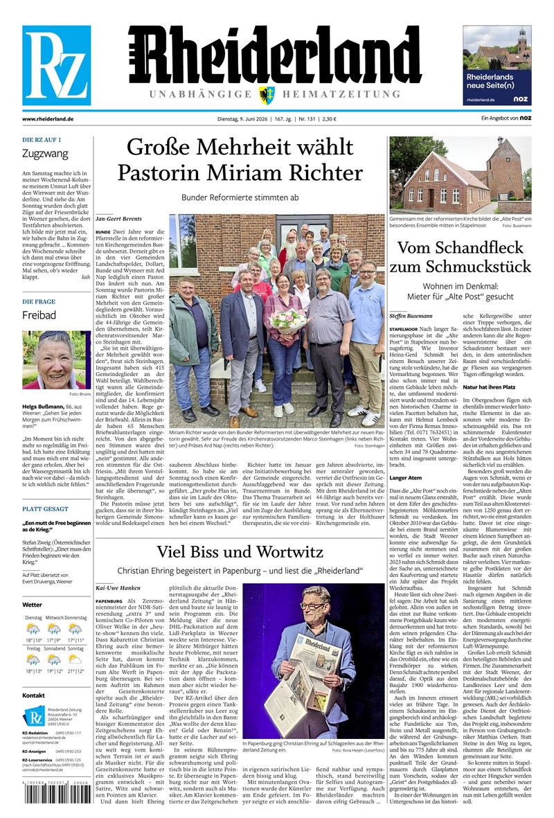 Rheiderland Zeitung - 09.06.2026
