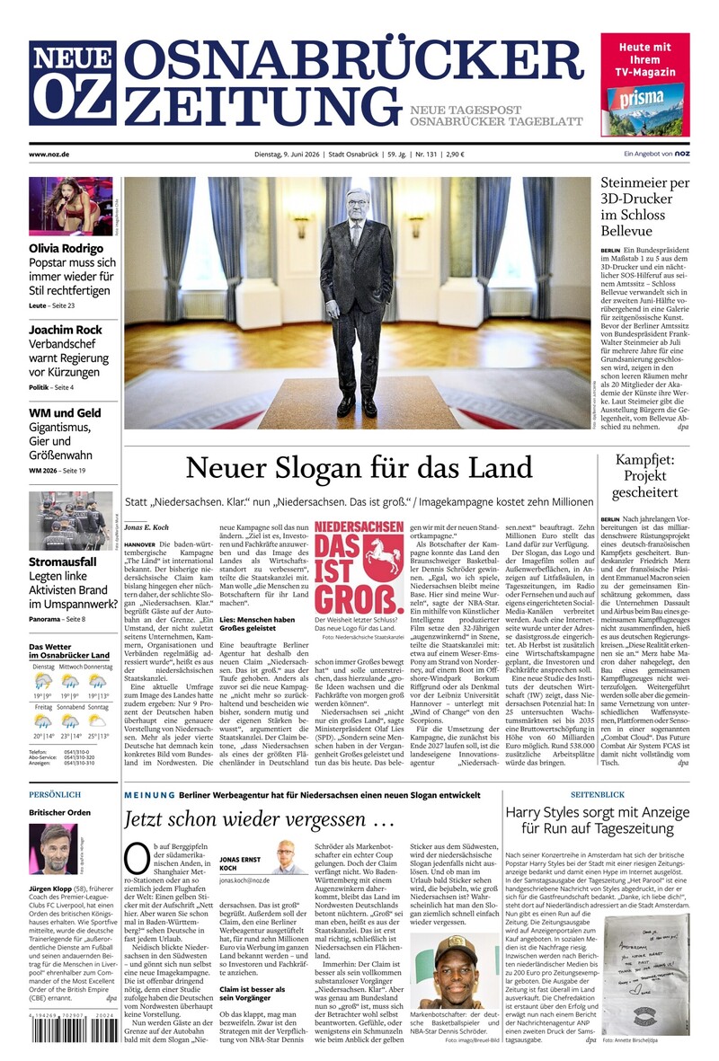 Neue Osnabrücker Zeitung - Stadt Osnabrück - 09.06.2026
