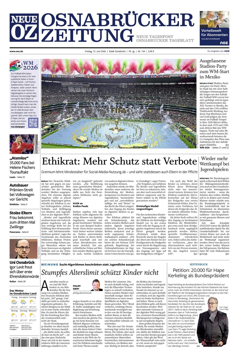 Neue Osnabrücker Zeitung - Stadt Osnabrück - 12.06.2026