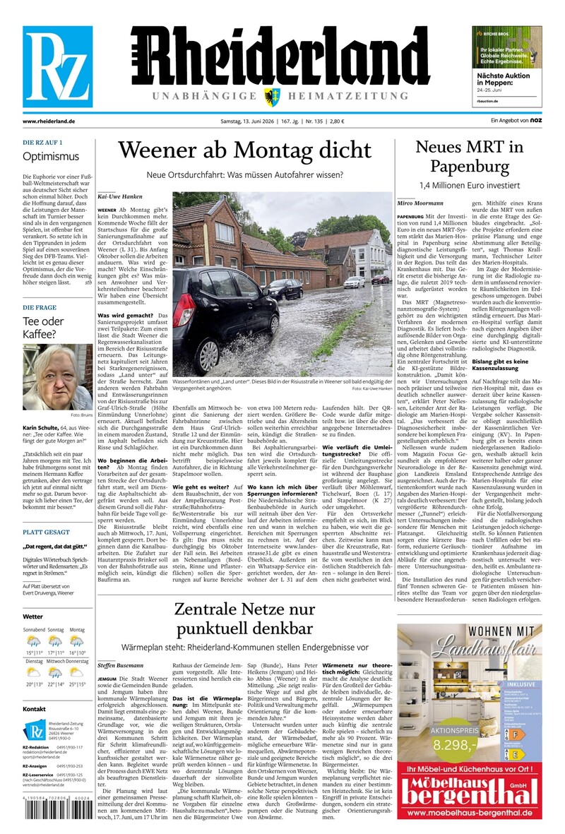 Rheiderland Zeitung - 13.06.2026