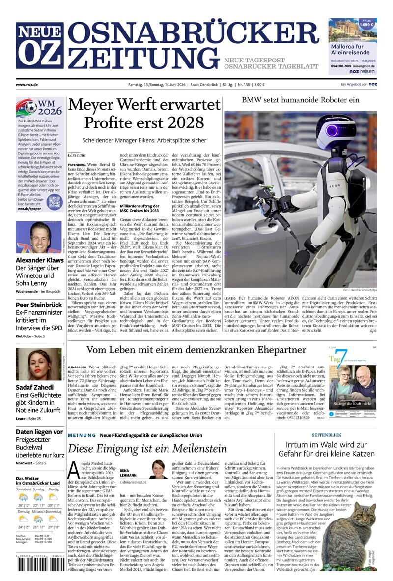Neue Osnabrücker Zeitung - Stadt Osnabrück - 13.06.2026