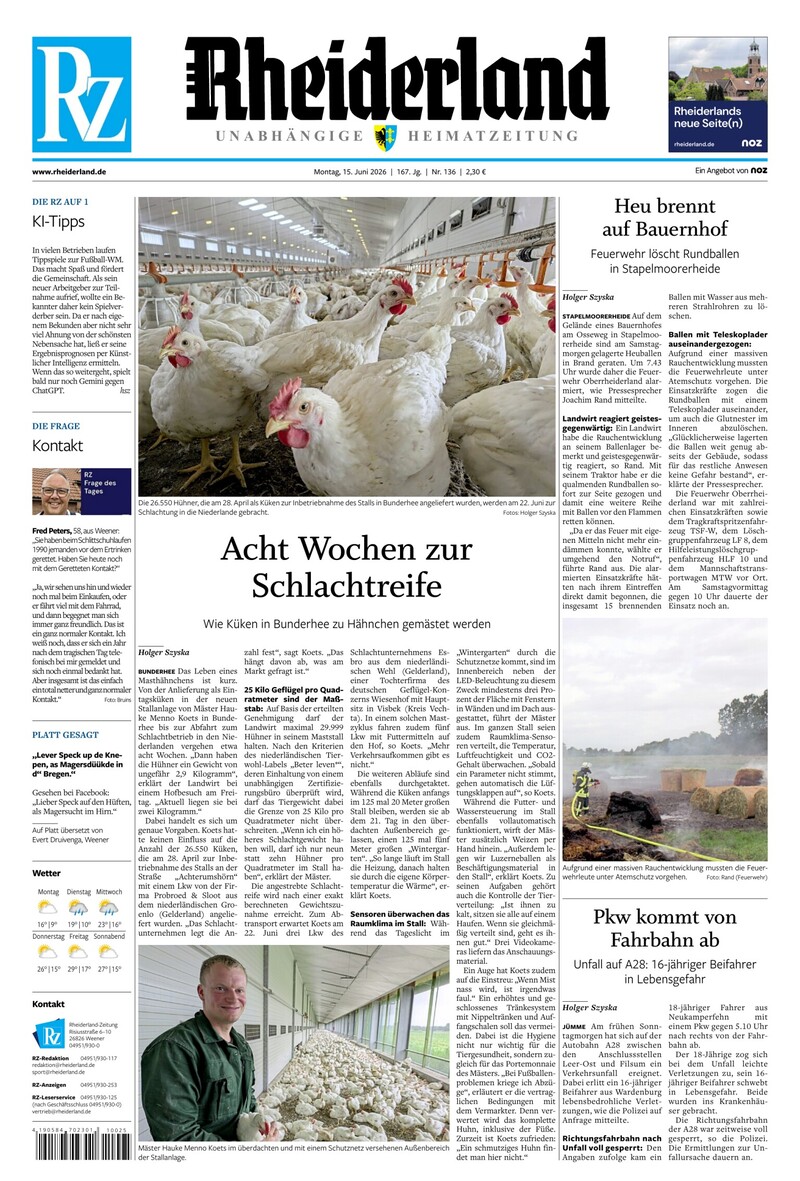Rheiderland Zeitung - 15.06.2026
