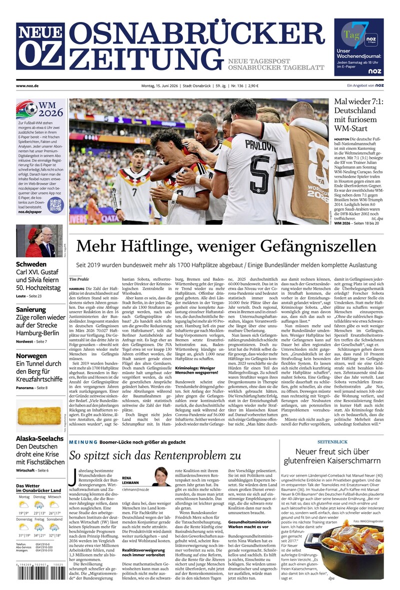 Neue Osnabrücker Zeitung - Stadt Osnabrück - 15.06.2026