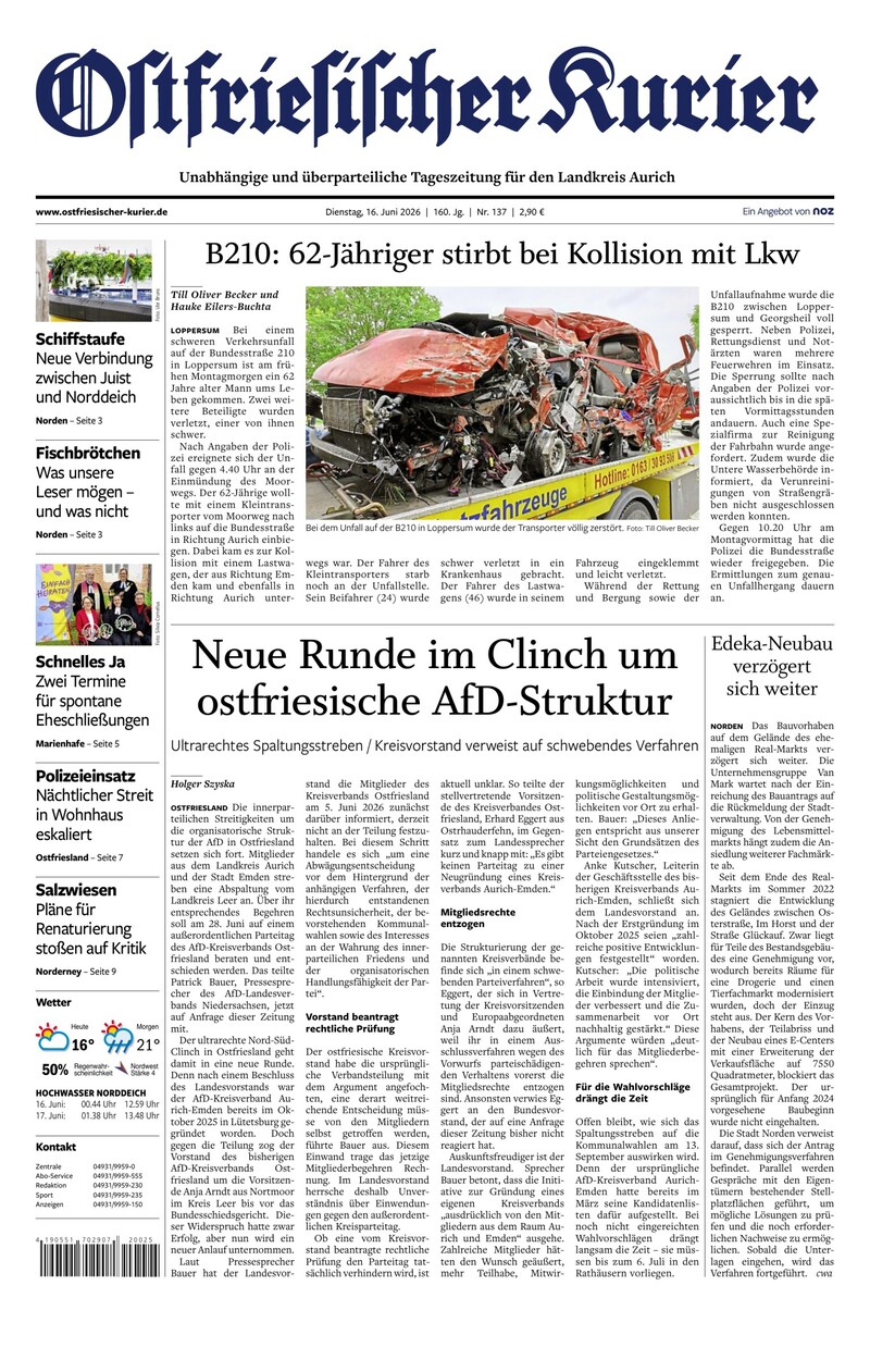 Ostfriesischer Kurier - 16.06.2026