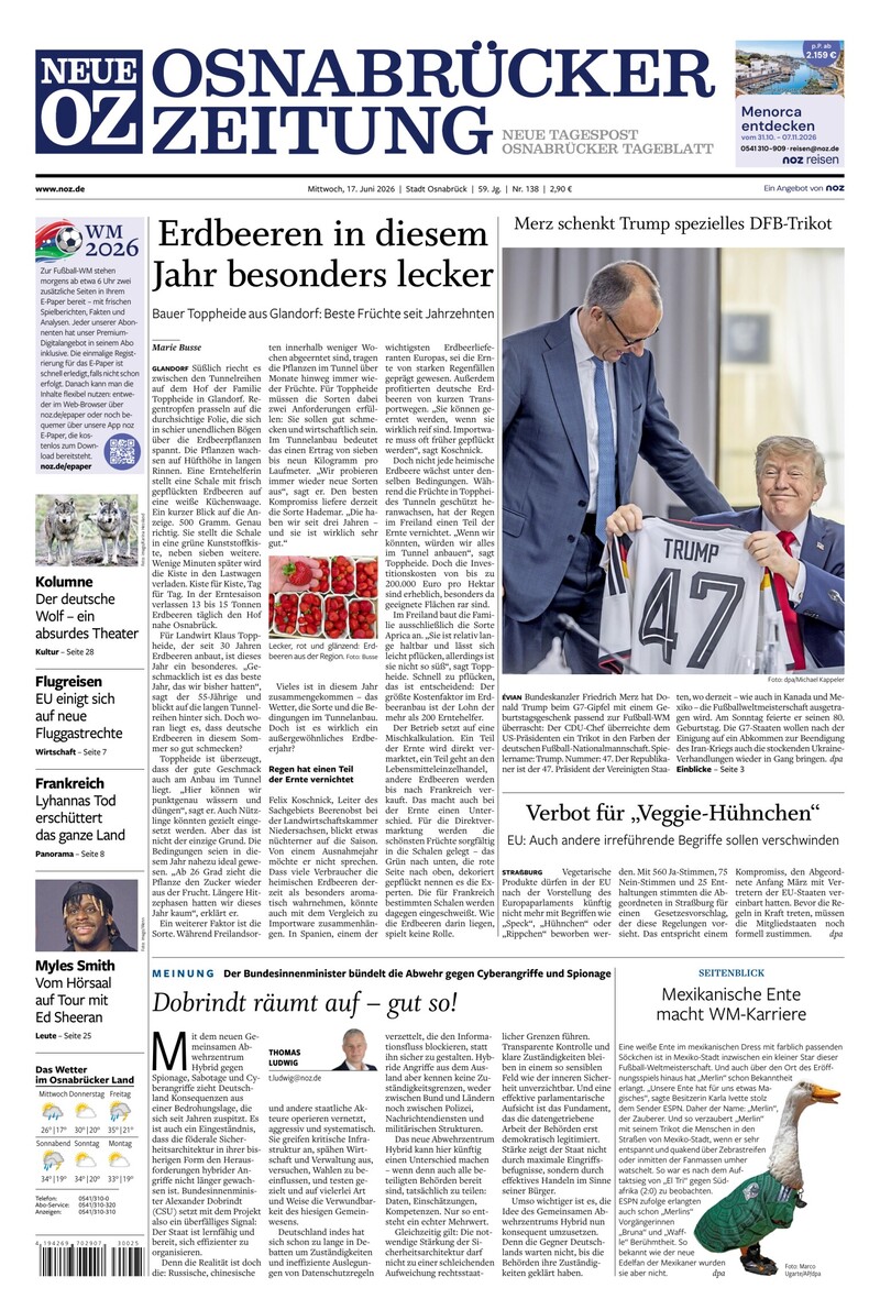 Neue Osnabrücker Zeitung - Stadt Osnabrück - 17.06.2026