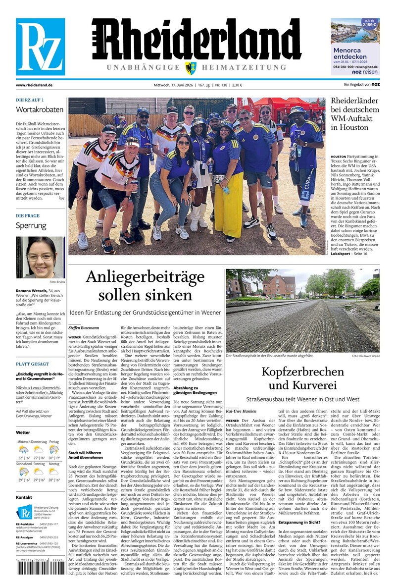 Rheiderland Zeitung - 17.06.2026