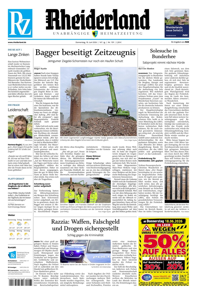 Rheiderland Zeitung - 18.06.2026