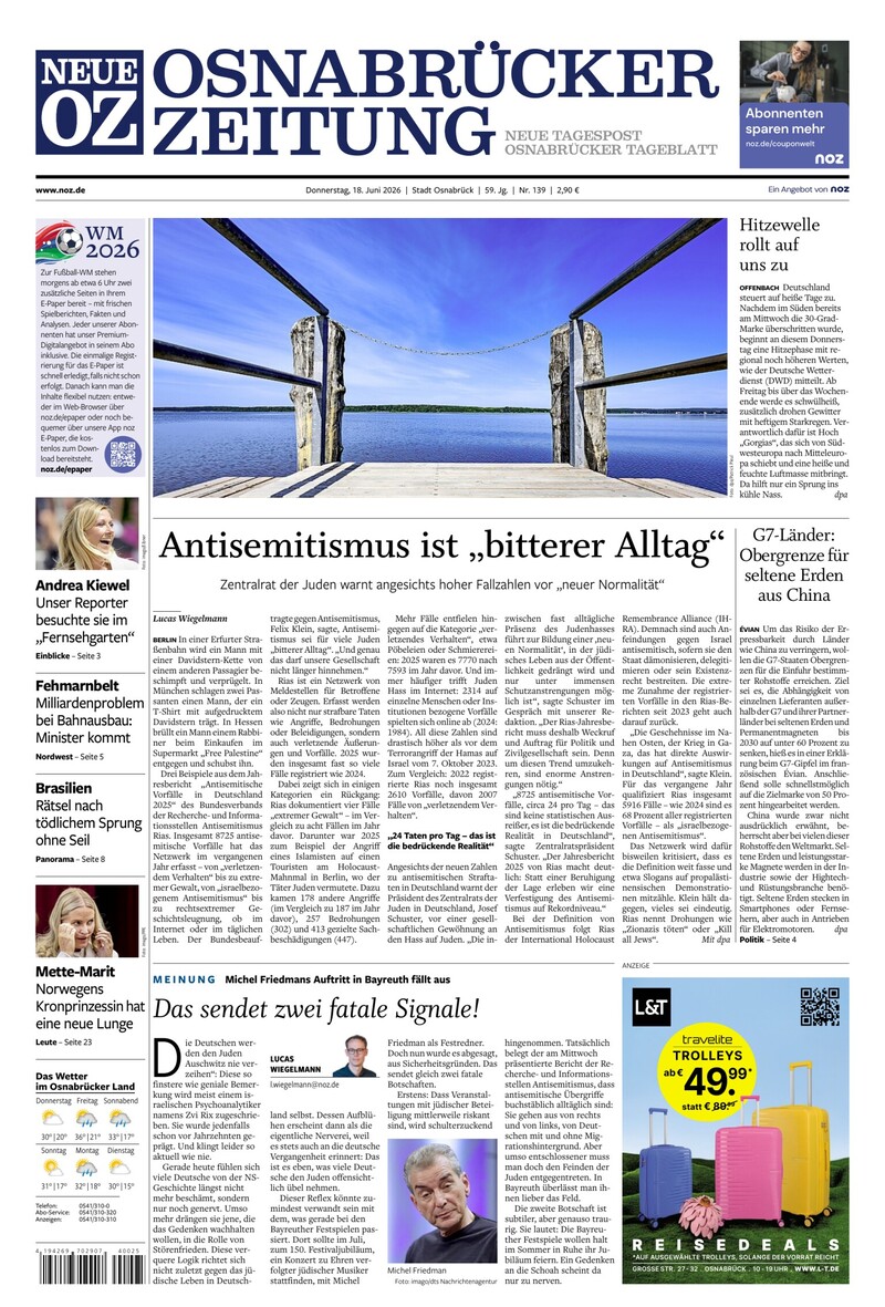 Neue Osnabrücker Zeitung - Stadt Osnabrück - 18.06.2026
