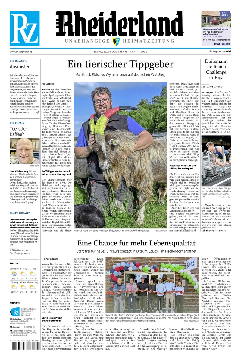 Rheiderland Zeitung - 20.06.2026