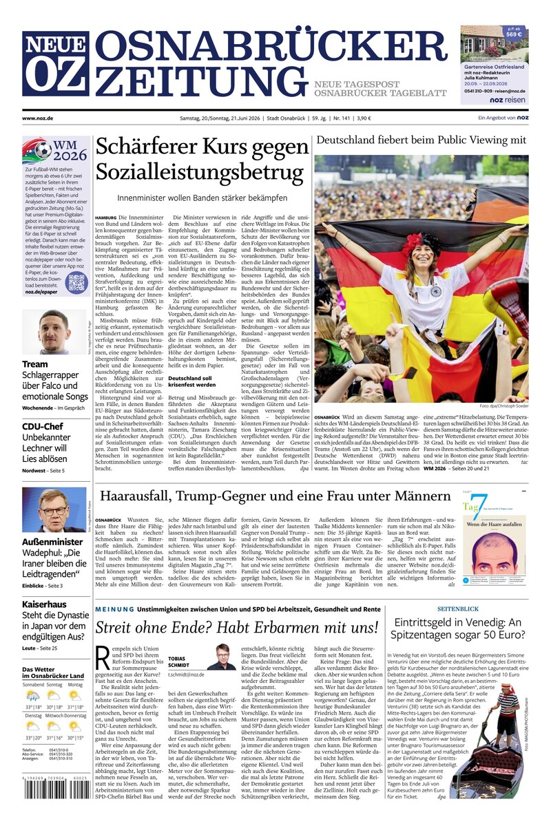Neue Osnabrücker Zeitung - Stadt Osnabrück - 20.06.2026