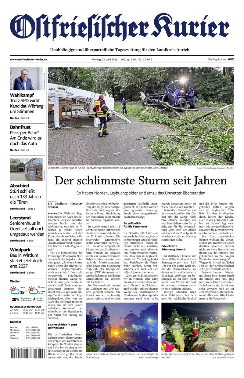 Ostfriesischer Kurier - 22.06.2026