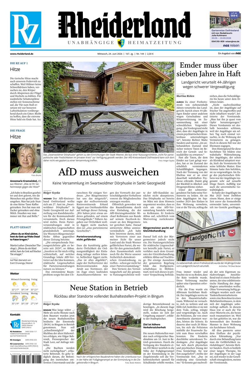 Rheiderland Zeitung - 24.06.2026