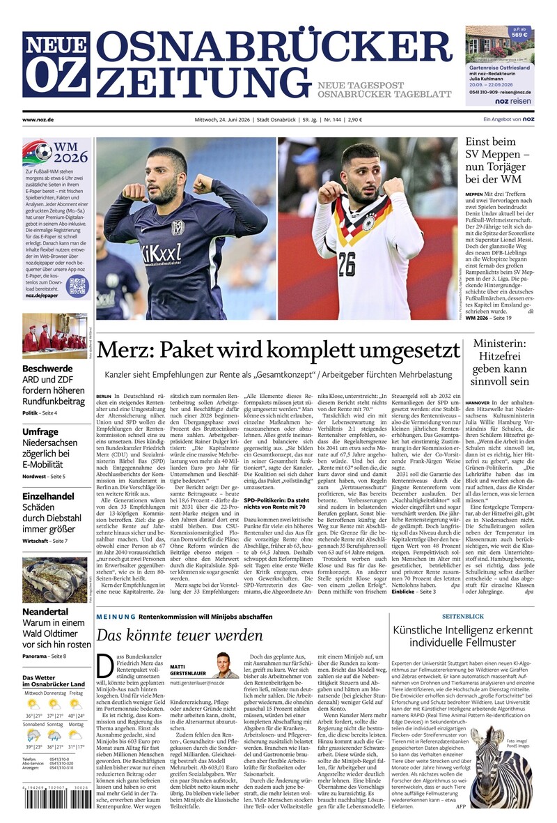 Neue Osnabrücker Zeitung - Stadt Osnabrück - 24.06.2026