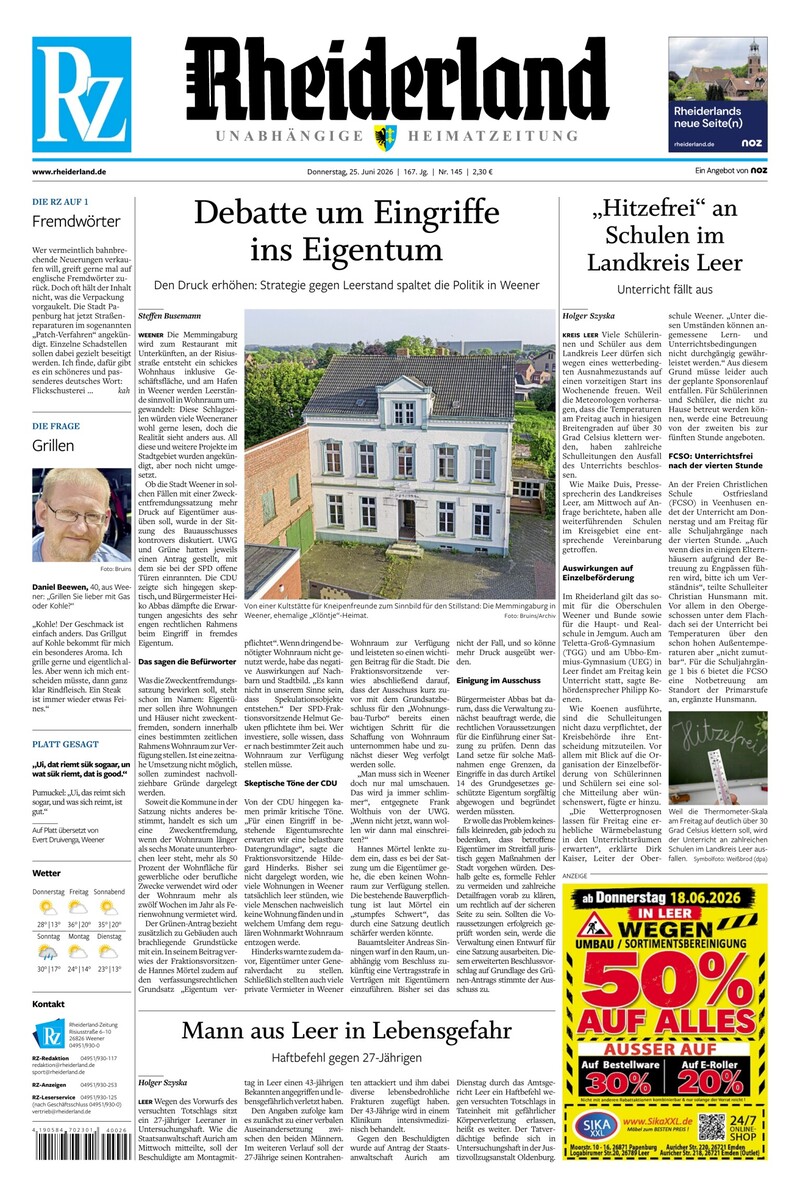 Rheiderland Zeitung - 25.06.2026