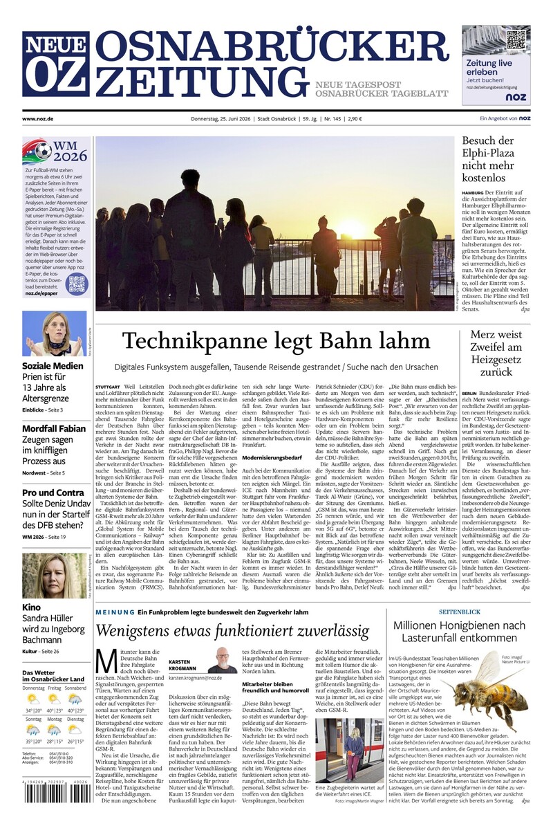 Neue Osnabrücker Zeitung - Stadt Osnabrück - 25.06.2026