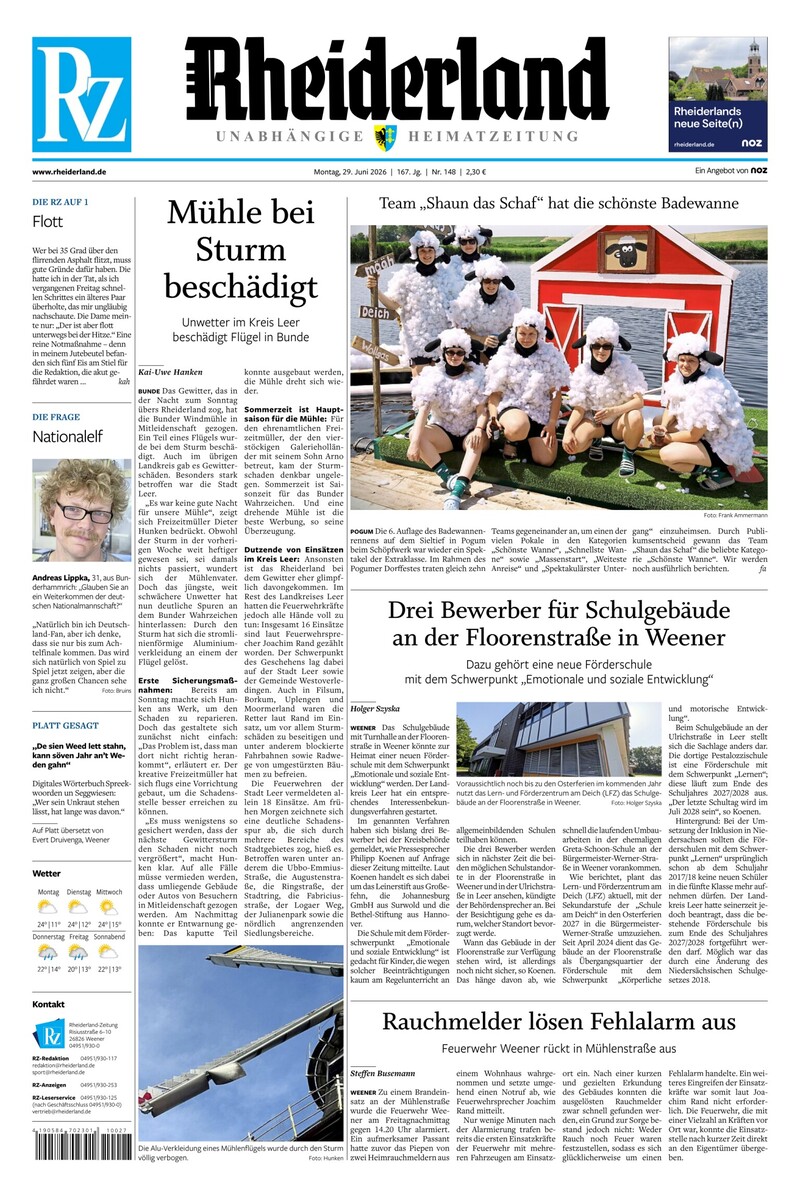 Rheiderland Zeitung - 29.06.2026
