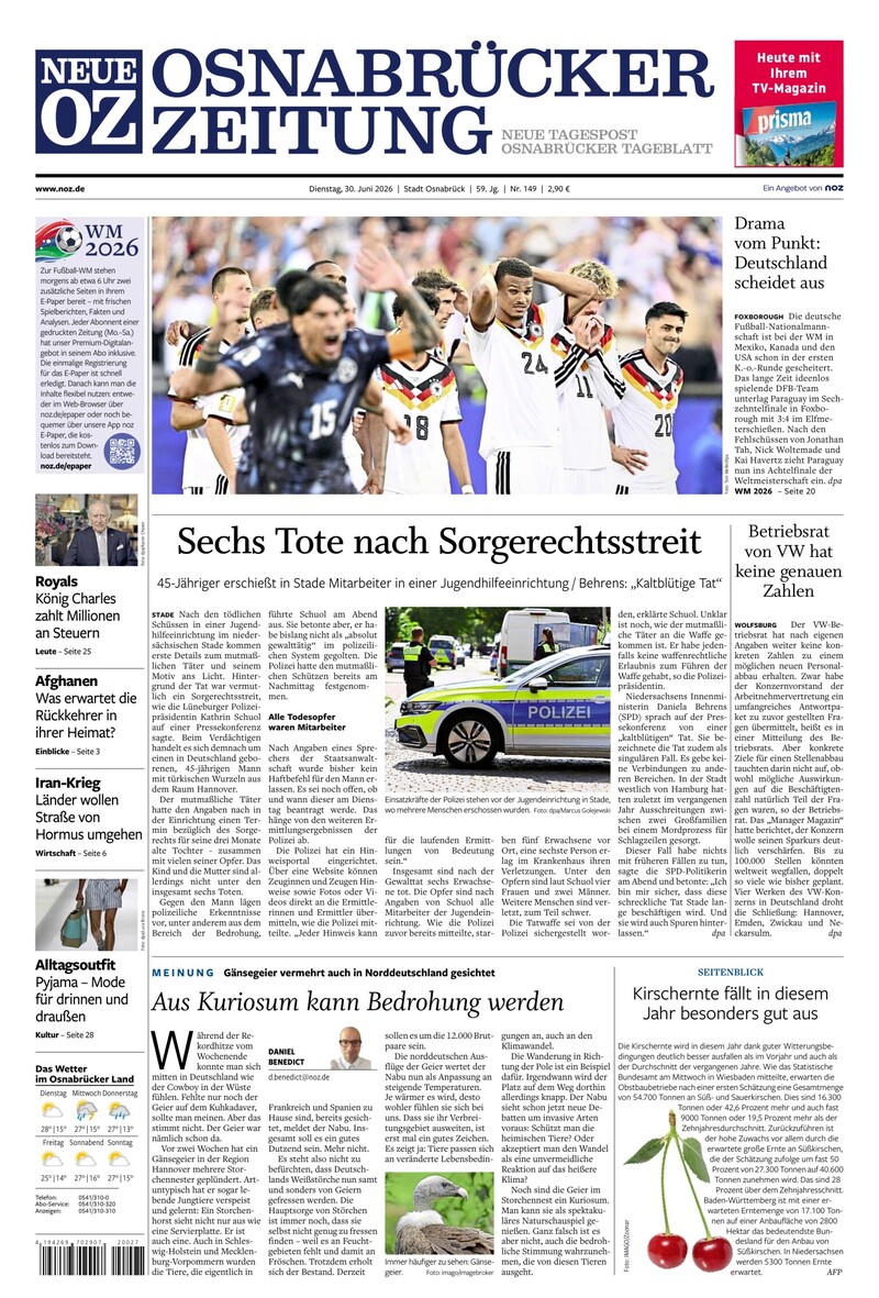 Neue Osnabrücker Zeitung - Stadt Osnabrück - 30.06.2026