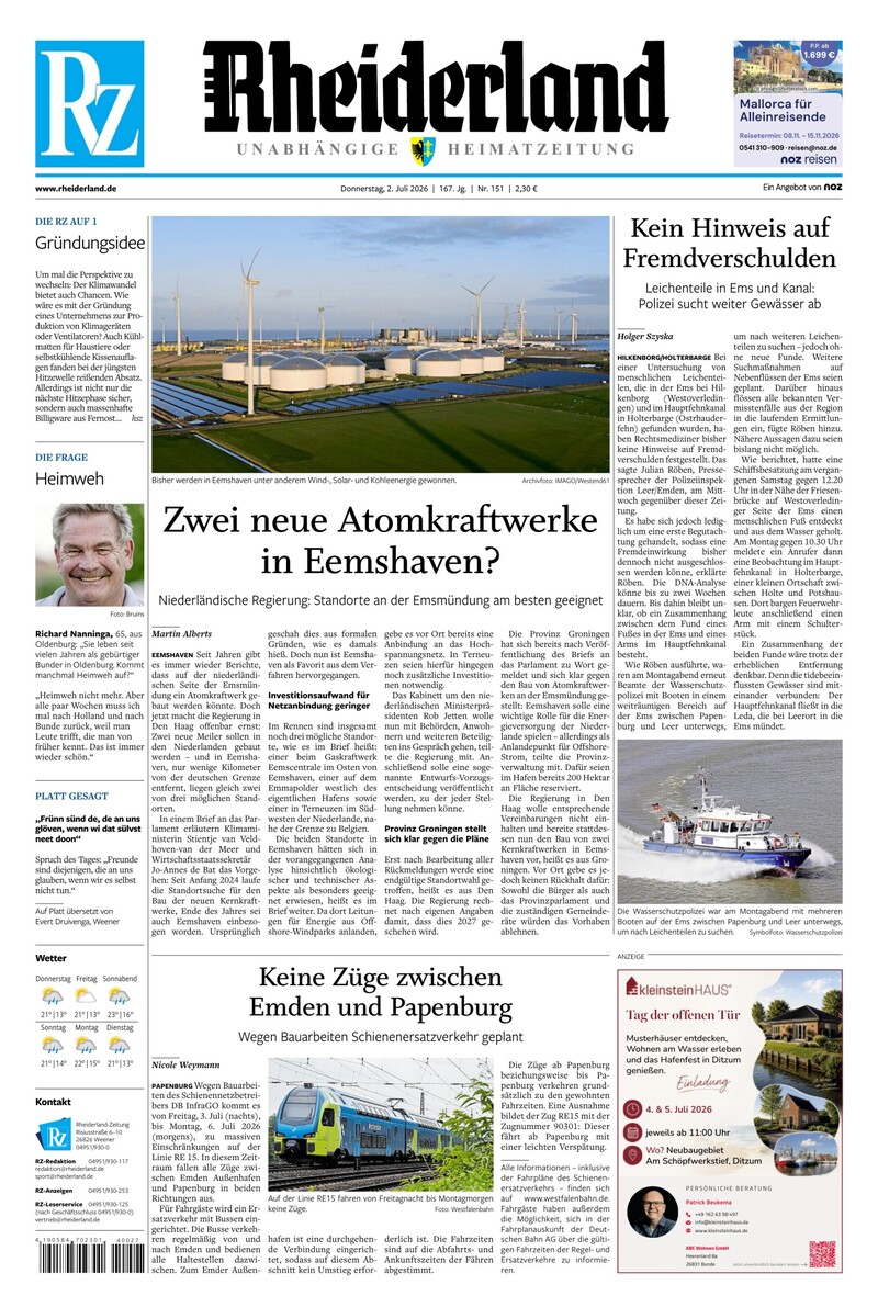 Rheiderland Zeitung - 02.07.2026