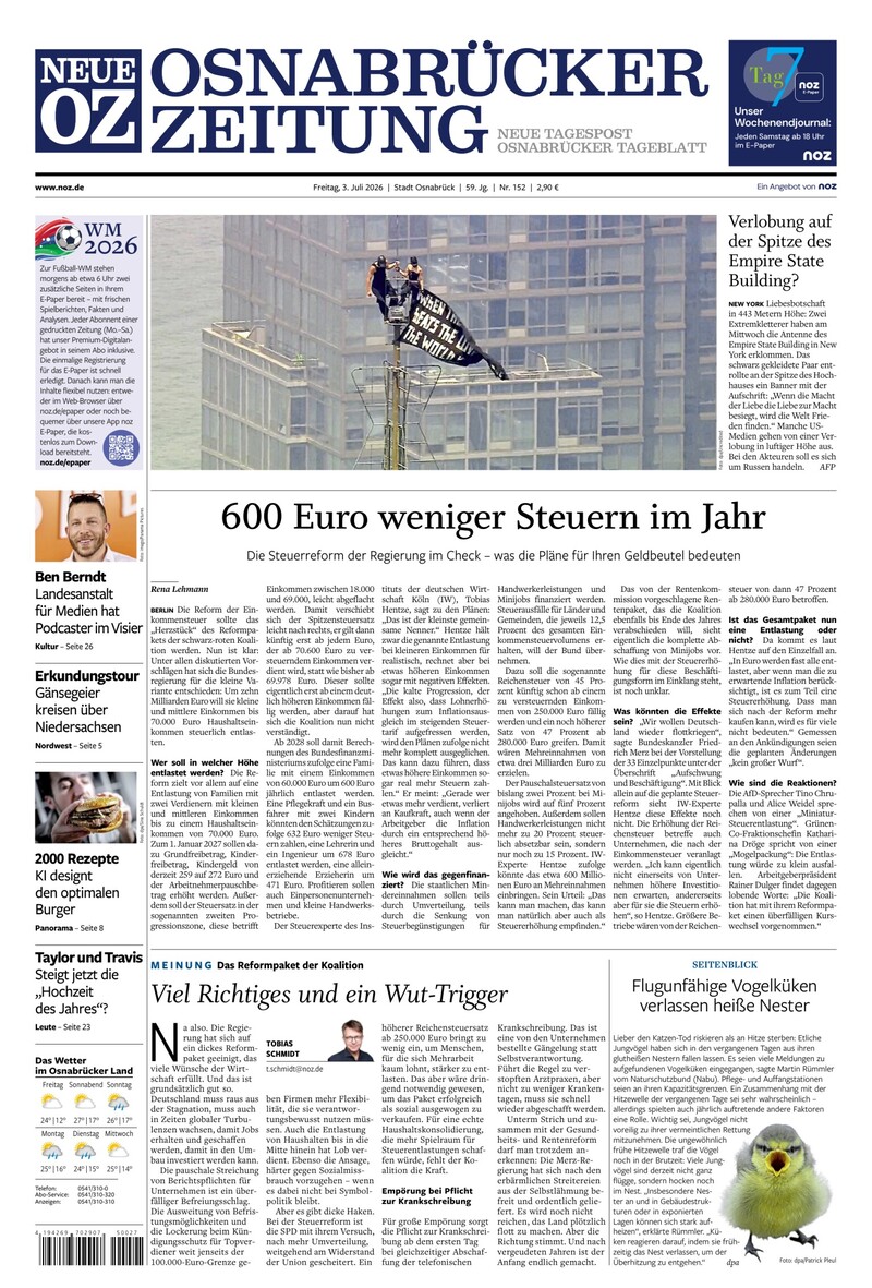 Neue Osnabrücker Zeitung - Stadt Osnabrück - 03.07.2026