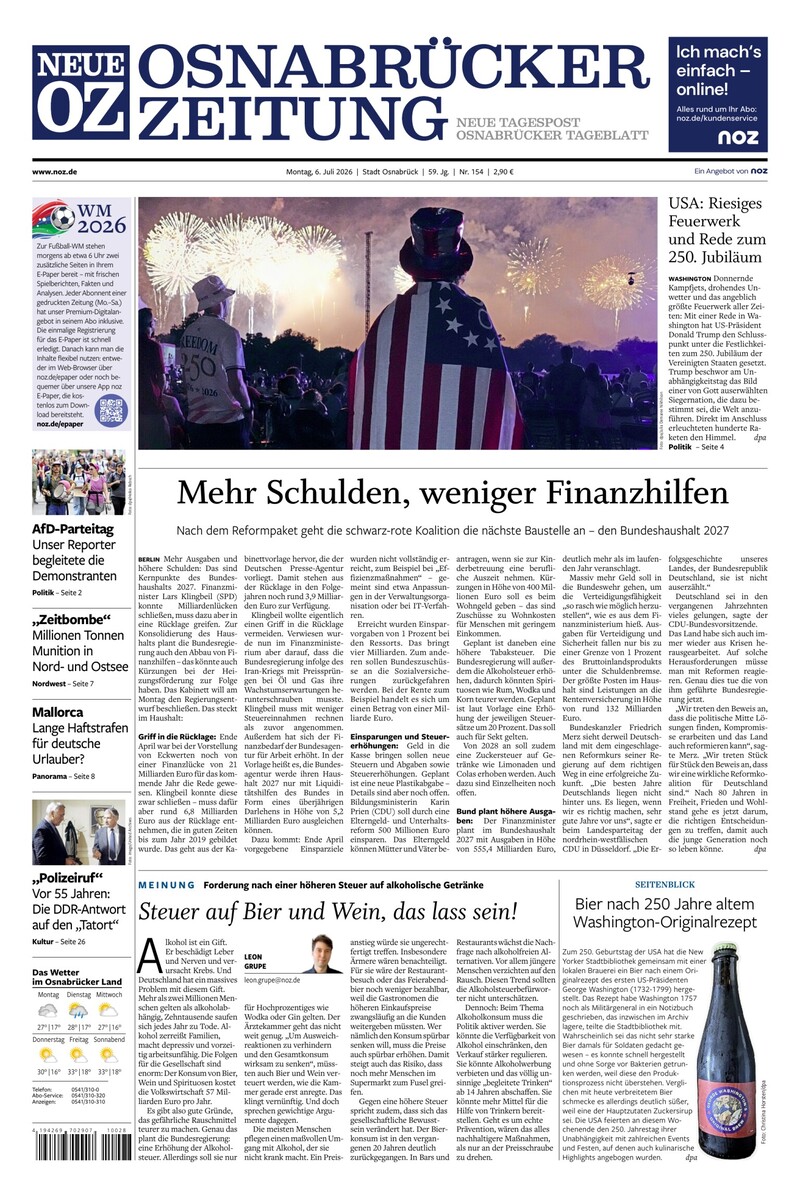 Neue Osnabrücker Zeitung - Stadt Osnabrück - 06.07.2026