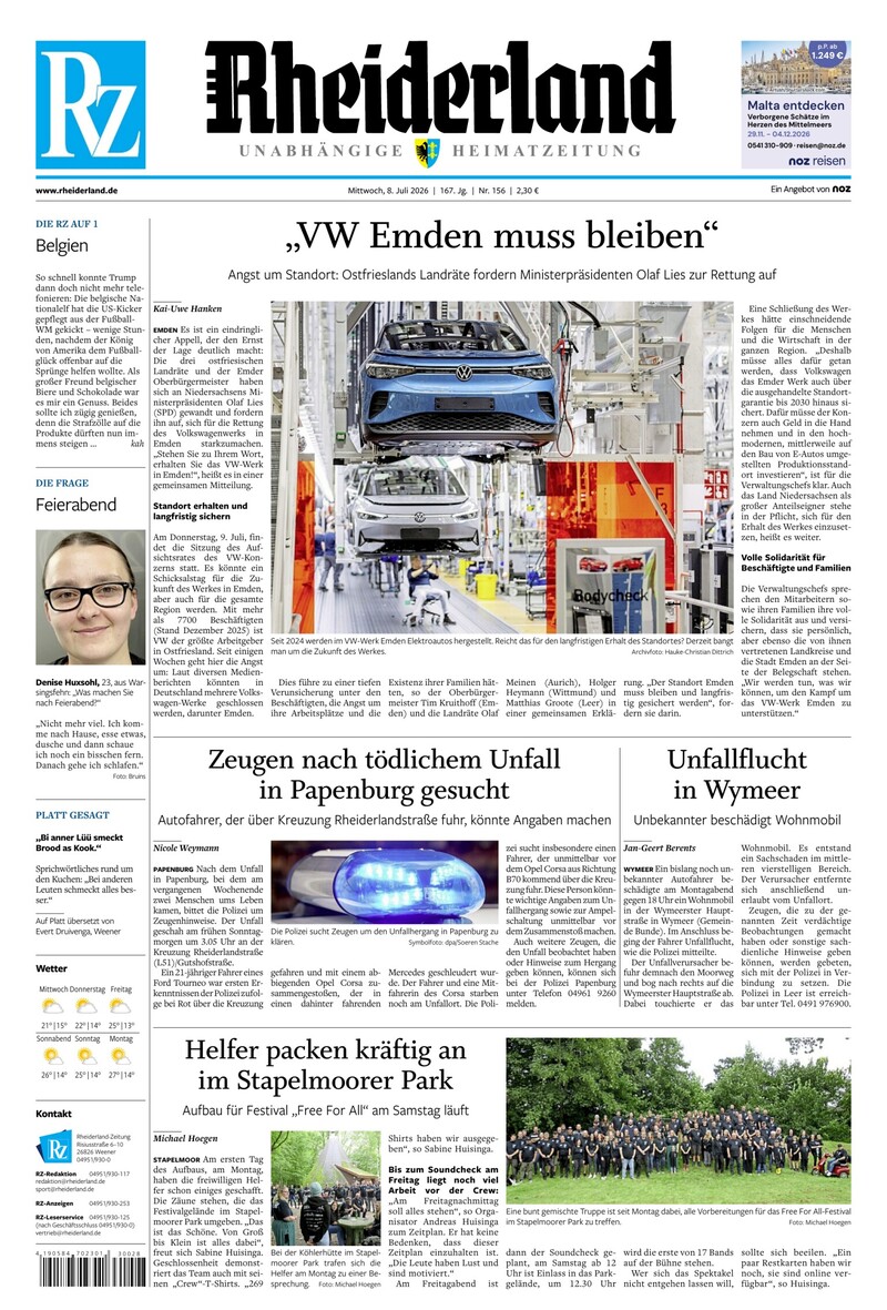 Rheiderland Zeitung - 08.07.2026